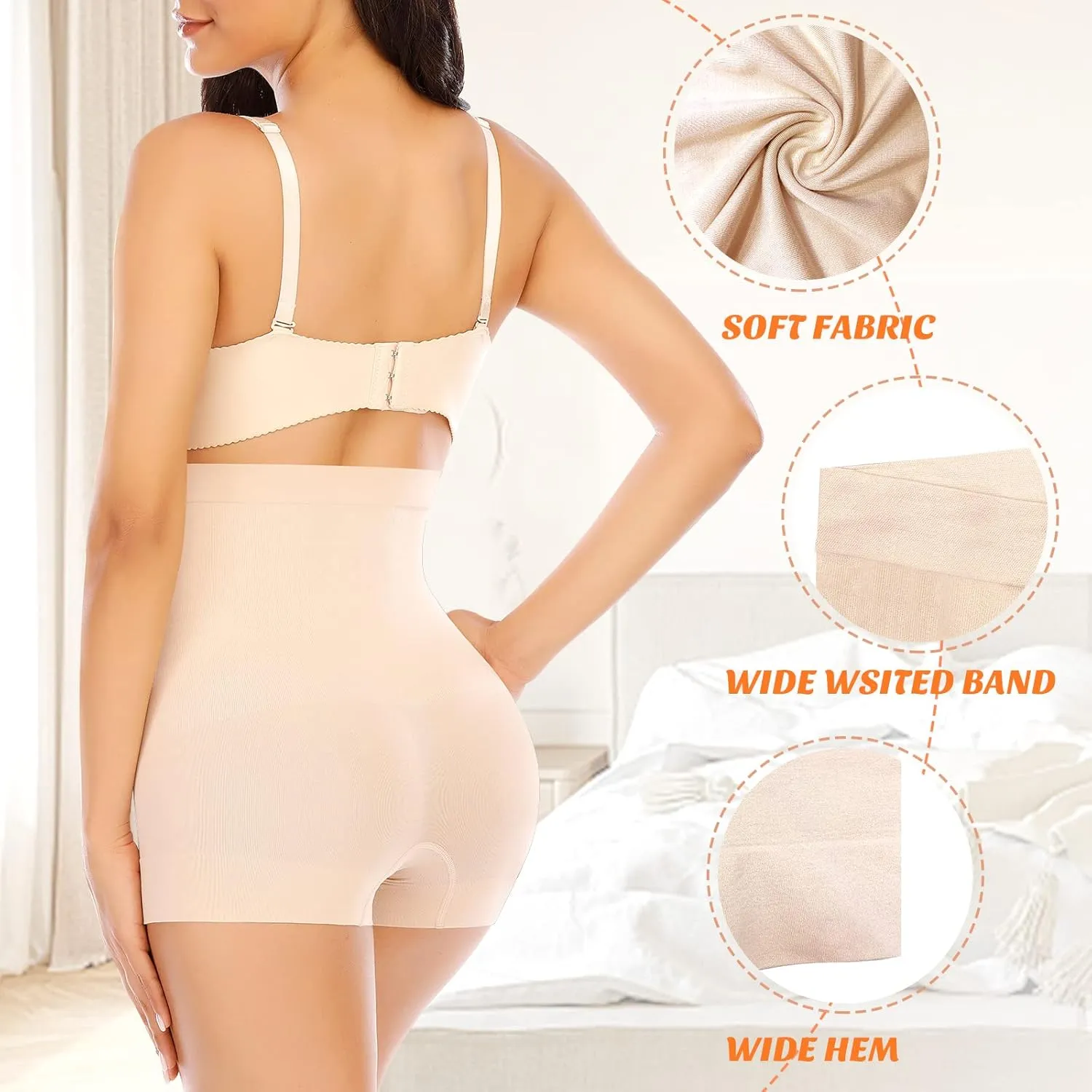 Womens Seamless Shaping Boyshorts Panties Tummy Control Underwear Slimming Shapewear Slip Shorts