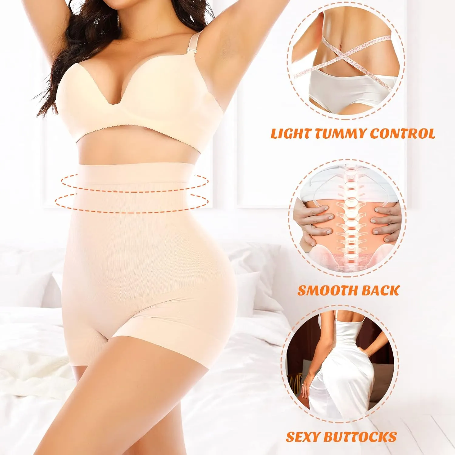 Womens Seamless Shaping Boyshorts Panties Tummy Control Underwear Slimming Shapewear Slip Shorts