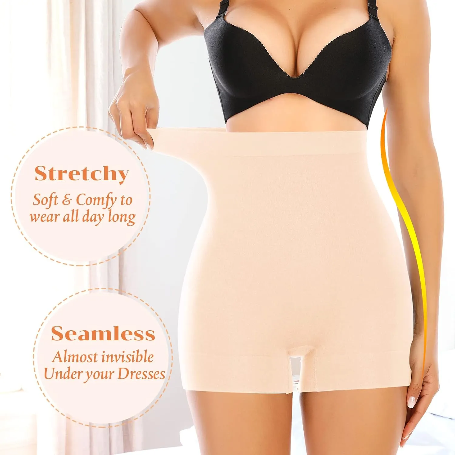 Womens Seamless Shaping Boyshorts Panties Tummy Control Underwear Slimming Shapewear Slip Shorts