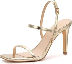 Women's Strappy High Heeled Sandals Open Toe Ankle Strap heels Comfy Weddings Shoes