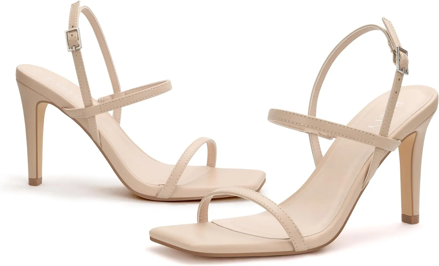 Women's Strappy High Heeled Sandals Open Toe Ankle Strap heels Comfy Weddings Shoes