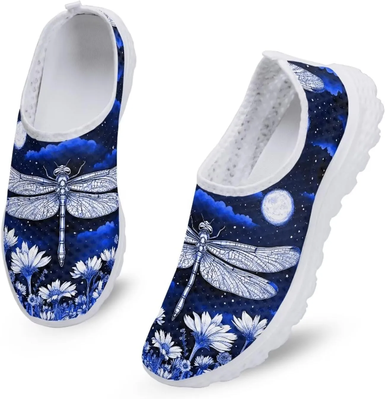 Womens Walking Shoes Slip-on Leisure Shoe Lightweight Breathable Casual Soft Sole Ladies Mesh Dog Walking Shoes