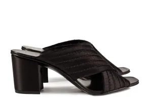 Xail Satin Sandal Black