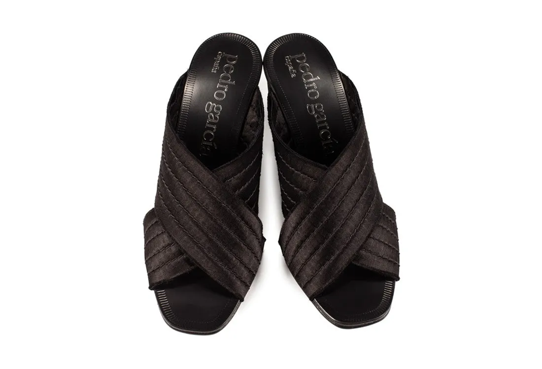 Xail Satin Sandal Black