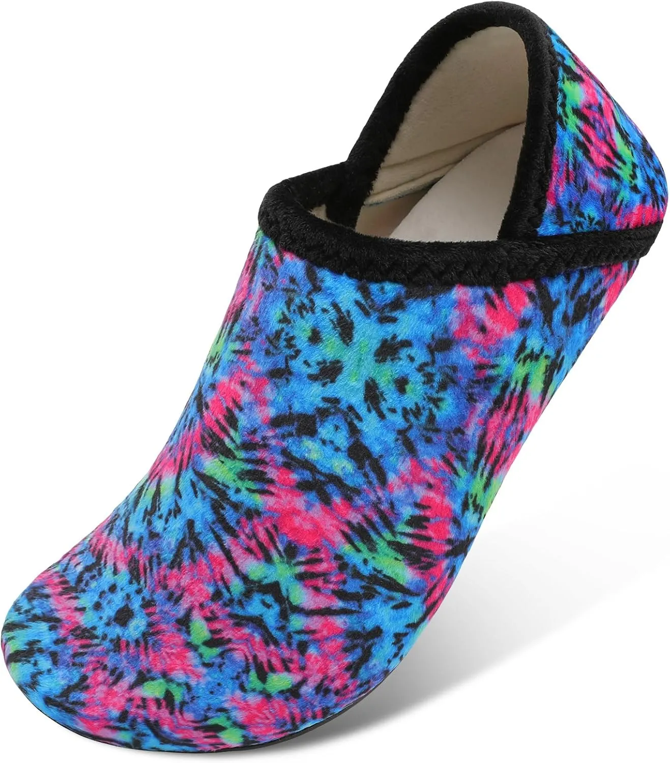 XIHALOOK House Slippers for Women Men Cozy Sock Shoes with Soft Rubber Sole Slip On for Indoor/Outdoor