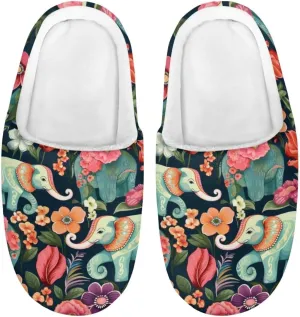 Xpyiqun House Shoes Size 9-14.5 Kids Slip On Slippers for Boys Girls Home Slippers Soft Plush Winter Slippers