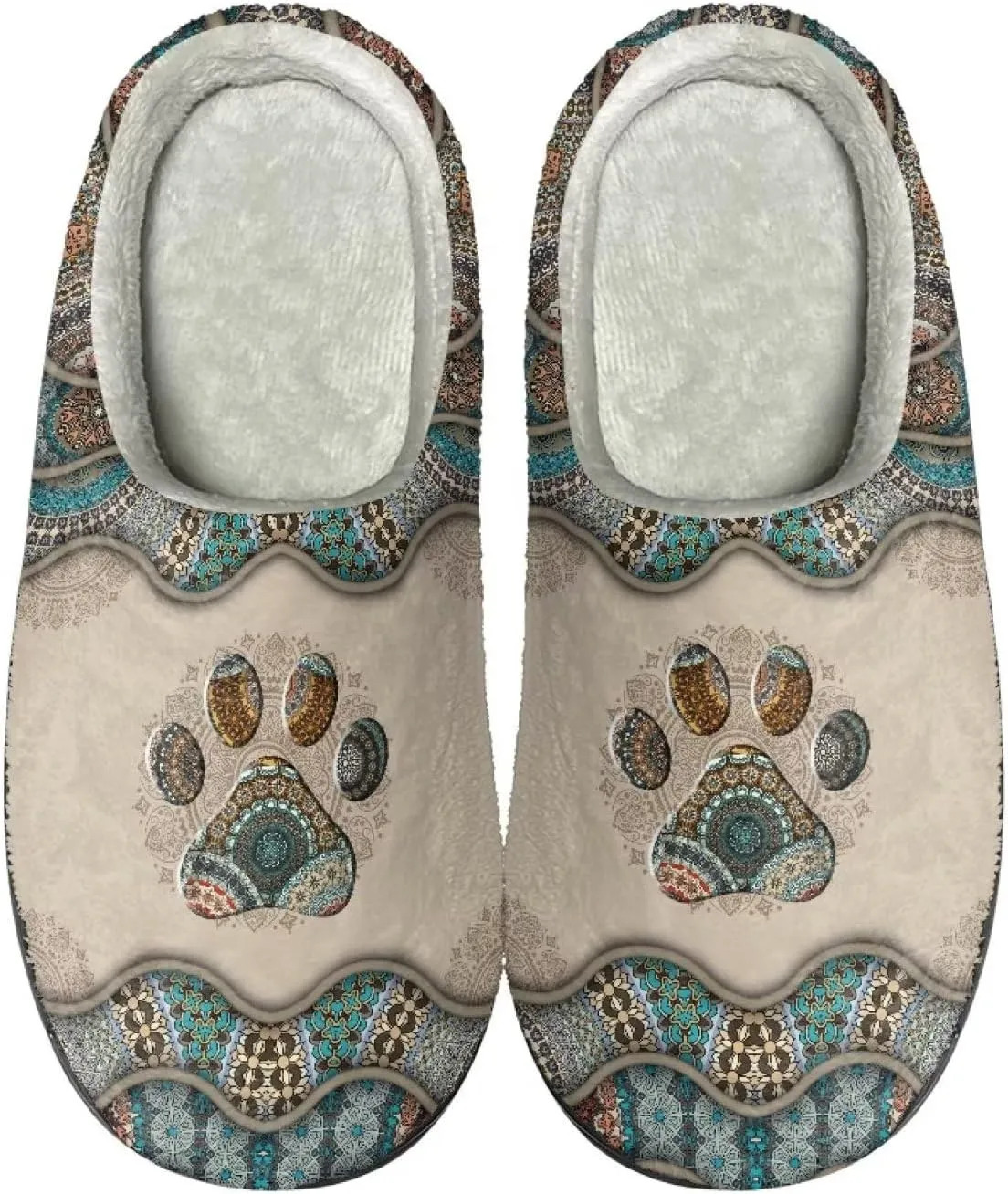 Xpyiqun Slippers Women Men Slip On House Shoes Fuzzy Warm Winter Slippers Size 4-12