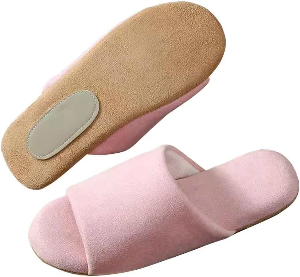 XUEMML Women Cotton Slippers，Japanese Mute Slippers, Men And Women Four Seasons Home Indoor Wooden Floor Non-slip Soft Bottom Silent Soft Slippers