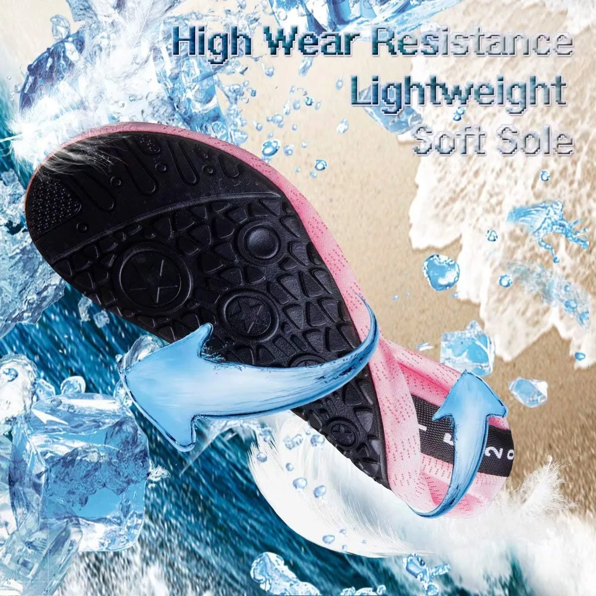 YALOX Water Shoes Women's Men's Outdoor Beach Swimming Aqua Socks Quick-Dry Barefoot Shoes Surfing Yoga Pool Exercise