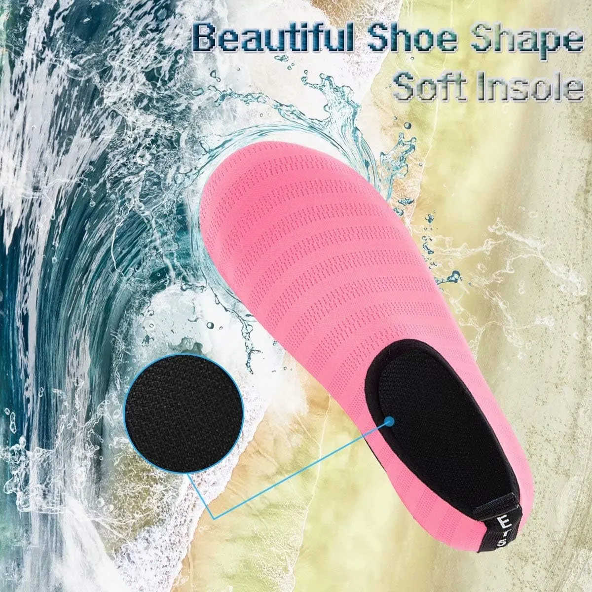 YALOX Water Shoes Women's Men's Outdoor Beach Swimming Aqua Socks Quick-Dry Barefoot Shoes Surfing Yoga Pool Exercise