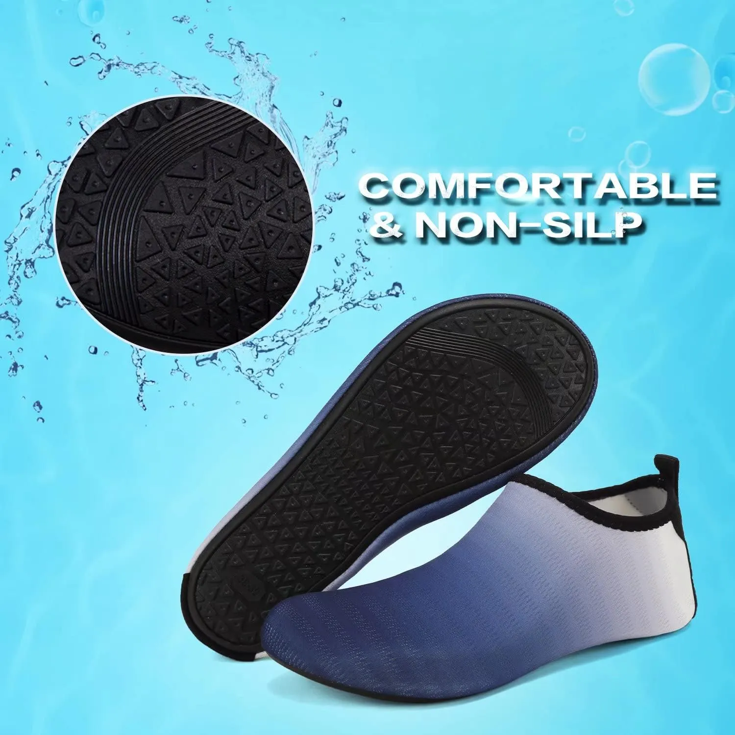 YALOX Water Shoes Women's Men's Outdoor Beach Swimming Aqua Socks Quick-Dry Barefoot Shoes Surfing Yoga Pool Exercise
