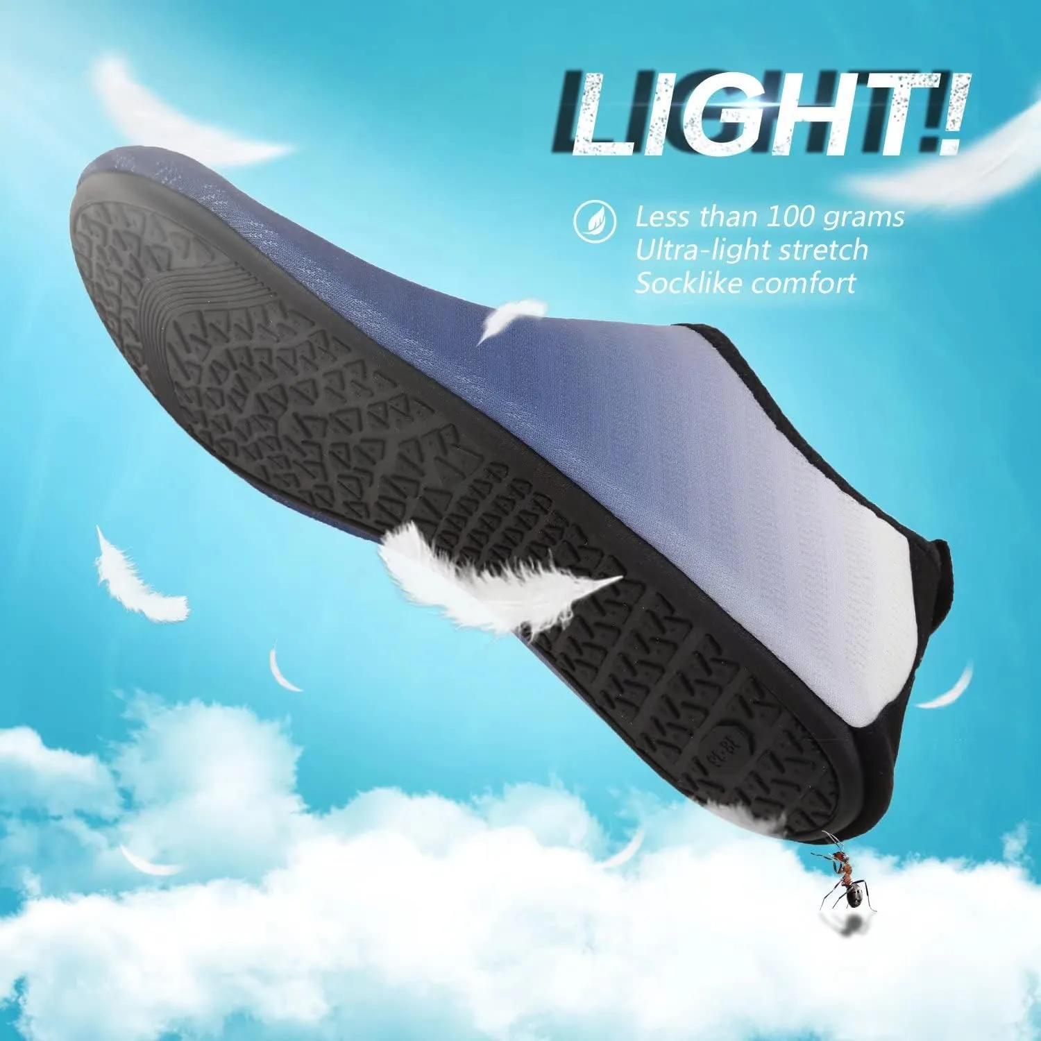 YALOX Water Shoes Women's Men's Outdoor Beach Swimming Aqua Socks Quick-Dry Barefoot Shoes Surfing Yoga Pool Exercise