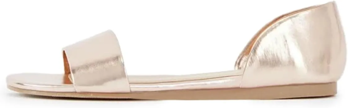 YDN Western Open Toe D'Orsay Casual Flats Sandals Slip on Comfy Walking Shoes Size 4-16 US