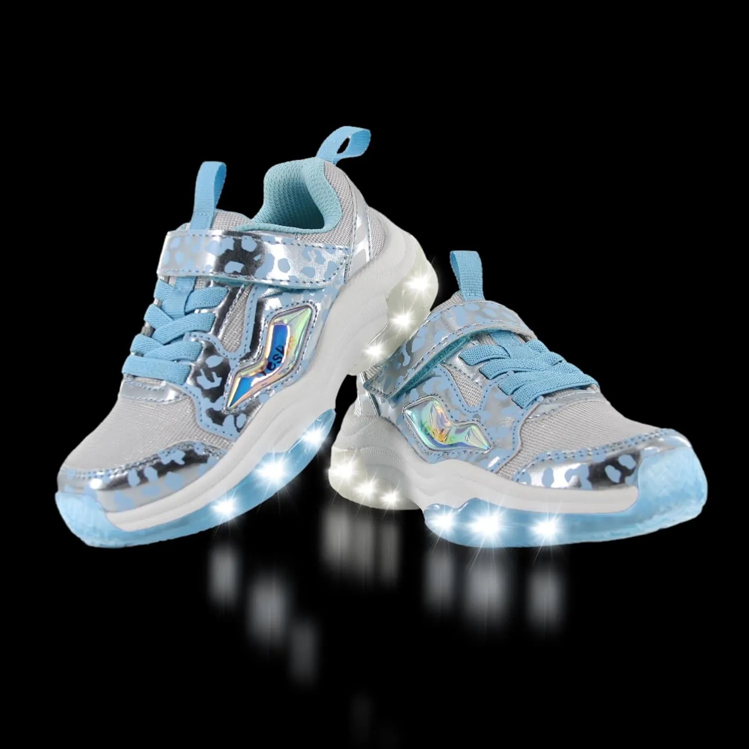 YESKIS Kids Boys Girls Light Up Shoes Lightweight Mesh Breathable Led Flashing FutuVibe Running Sneakers for Little Kid and Big Kid