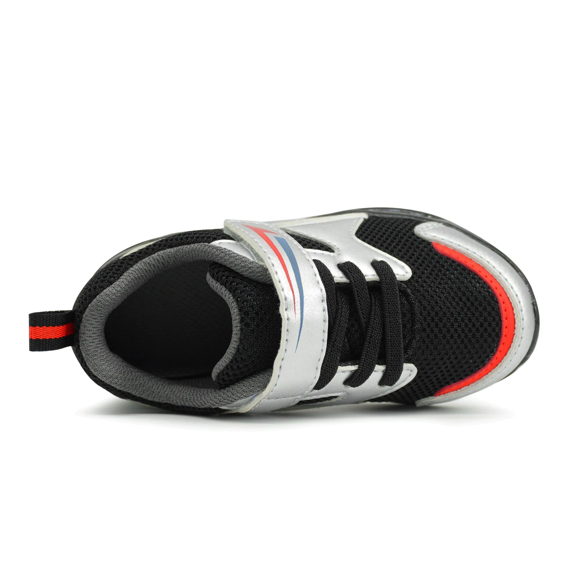 YESKIS Toddler Boys Light Up Shoes Black
