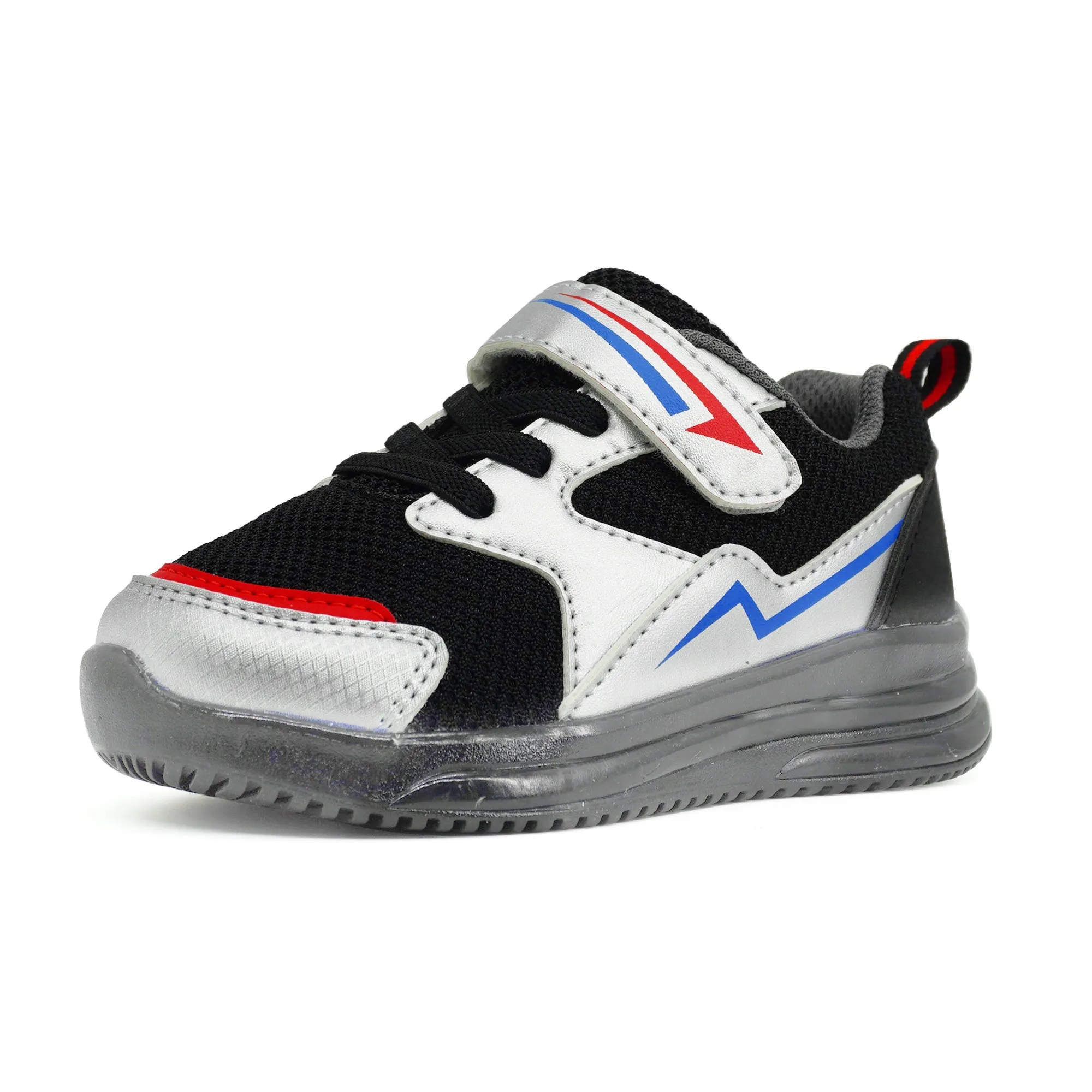YESKIS Toddler Boys Light Up Shoes Black