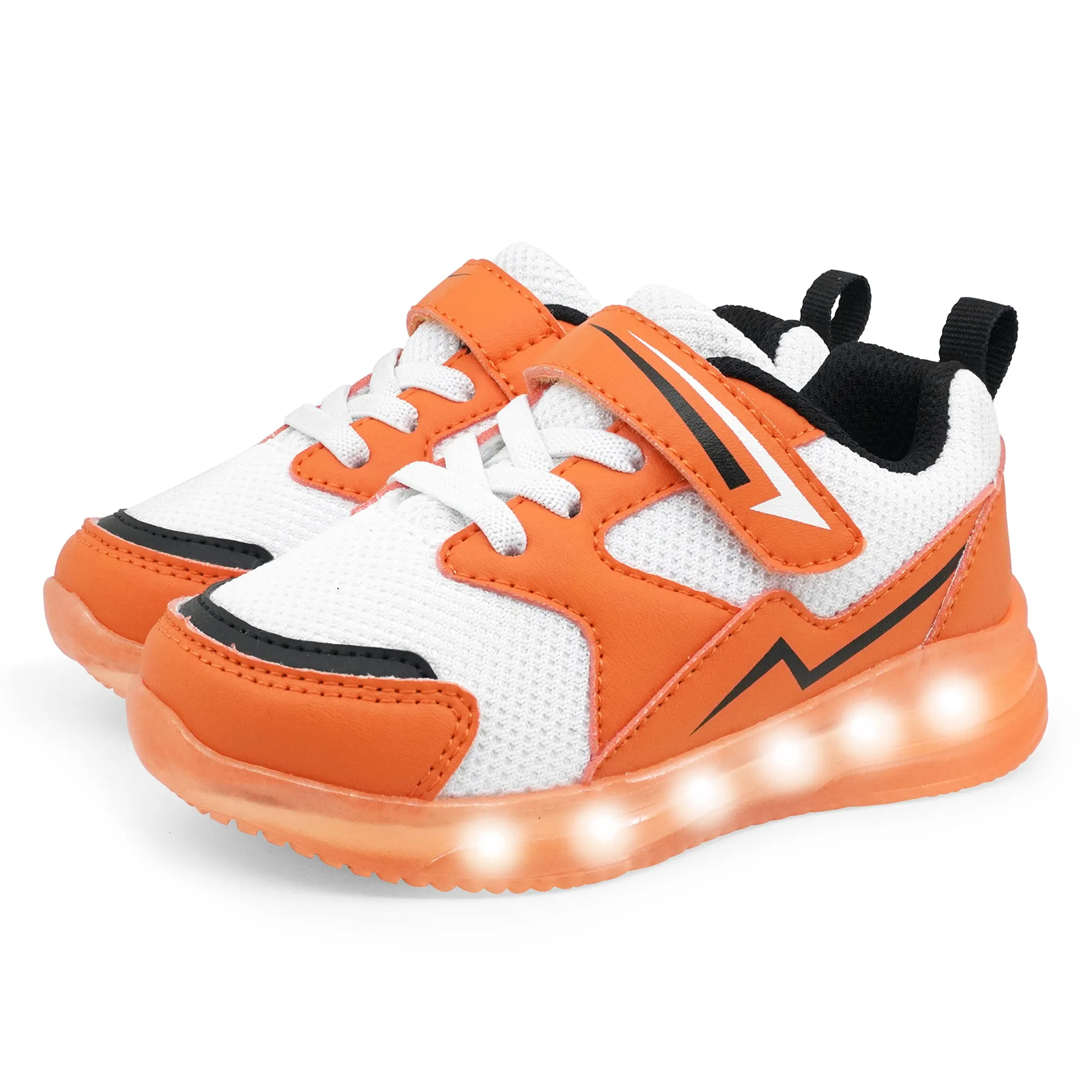 YESKIS Toddler Boys Light Up Shoes Orange