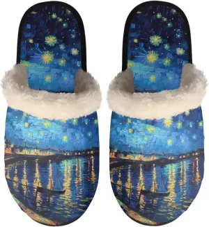 YEXIATODO Comfy House Shoes Women Size XS-XL for Girls Fuzzy Slippers for Men Cotton Slippers