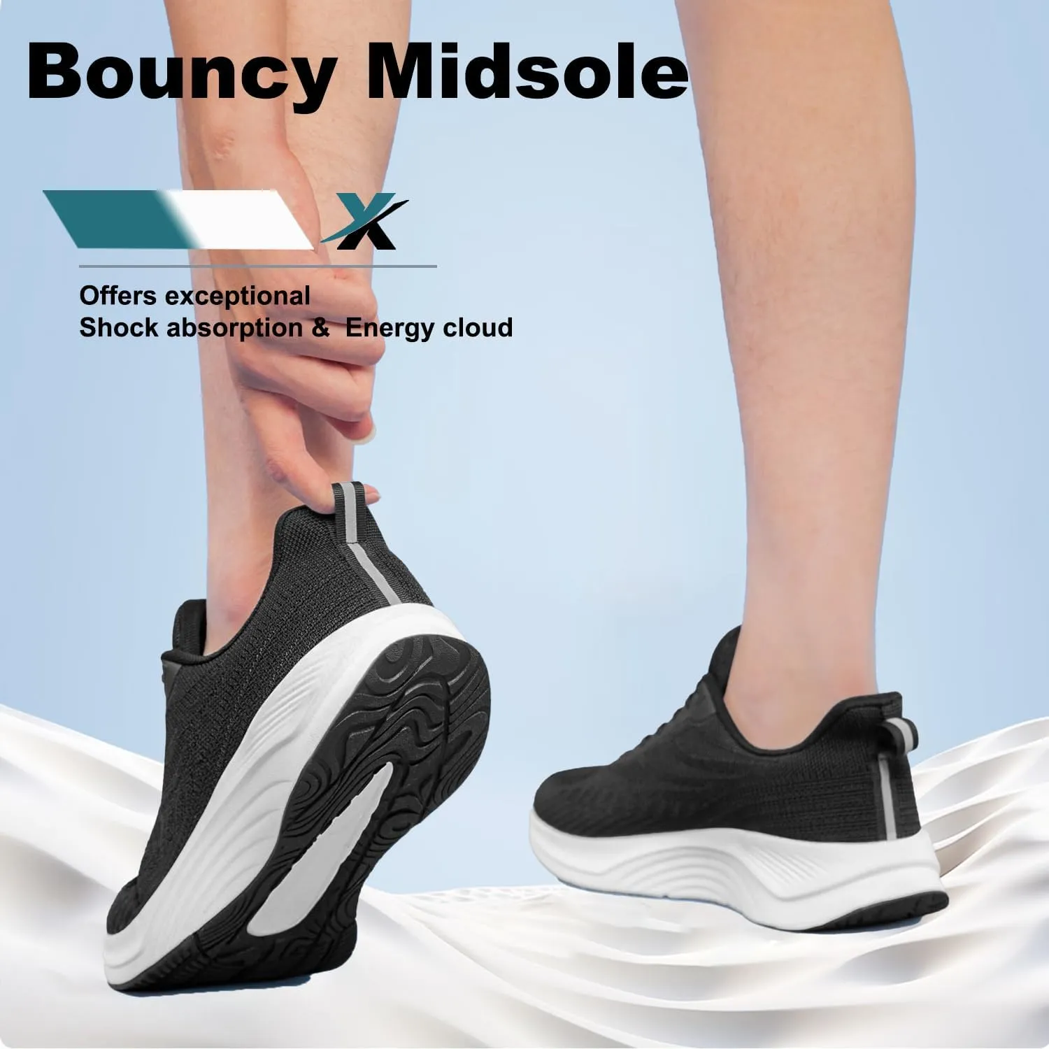 YHOON Walking Shoes Women Comfort Running Tennis Athletic Gym Workout Cross Training Slip on Sneakers