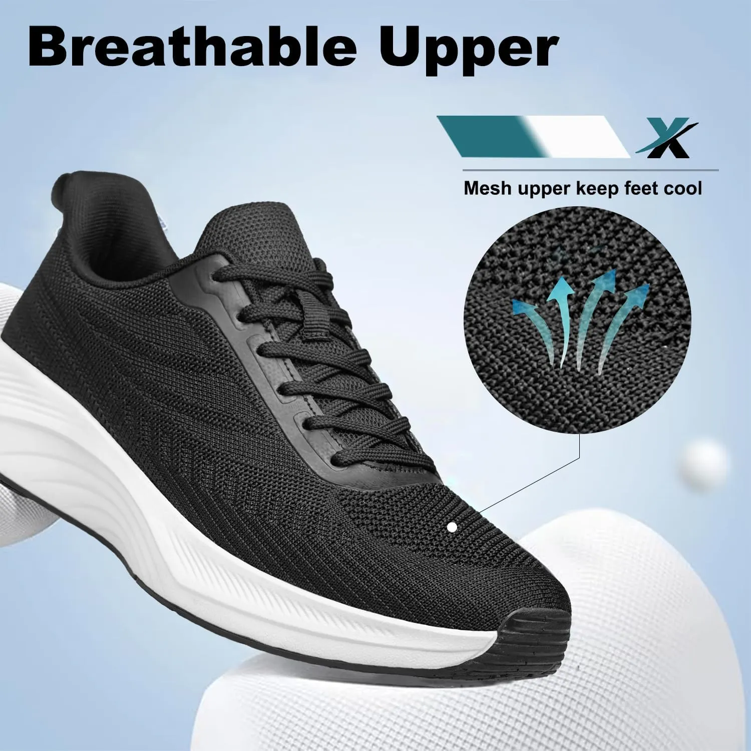 YHOON Walking Shoes Women Comfort Running Tennis Athletic Gym Workout Cross Training Slip on Sneakers