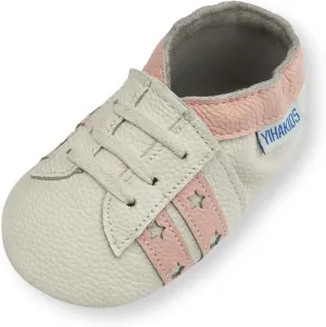 YIHAKIDS Baby Leather Shoes Soft Sole First Walking Moccasins Infants Toddler Boys Girls Crawling Slippers Slip-on Shoes with Elastic Ankle