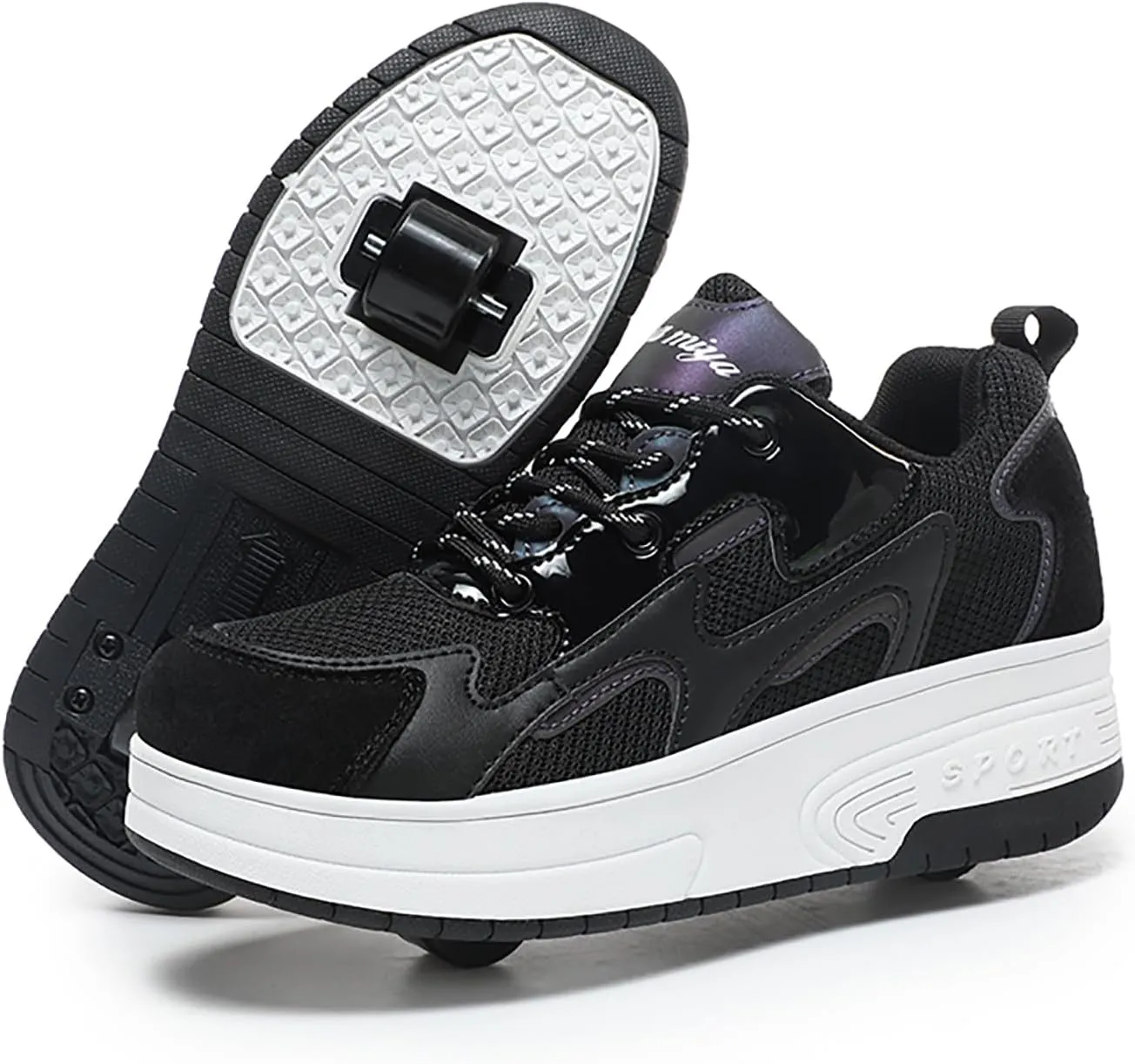 Ylllu Kids LED Roller Skate Shoes with Single Wheel Light up Roller Shoes Gift for Girls Boys Children