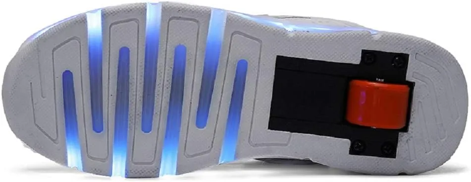 Ylllu Kids LED Roller Skate Shoes with Single Wheel Light up Roller Shoes Gift for Girls Boys Children