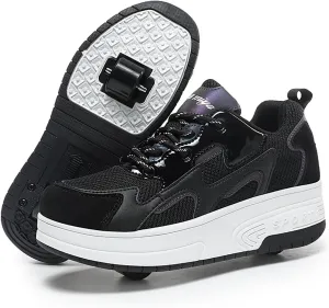 Ylllu Kids LED Roller Skate Shoes with Single Wheel Light up Roller Shoes Gift for Girls Boys Children