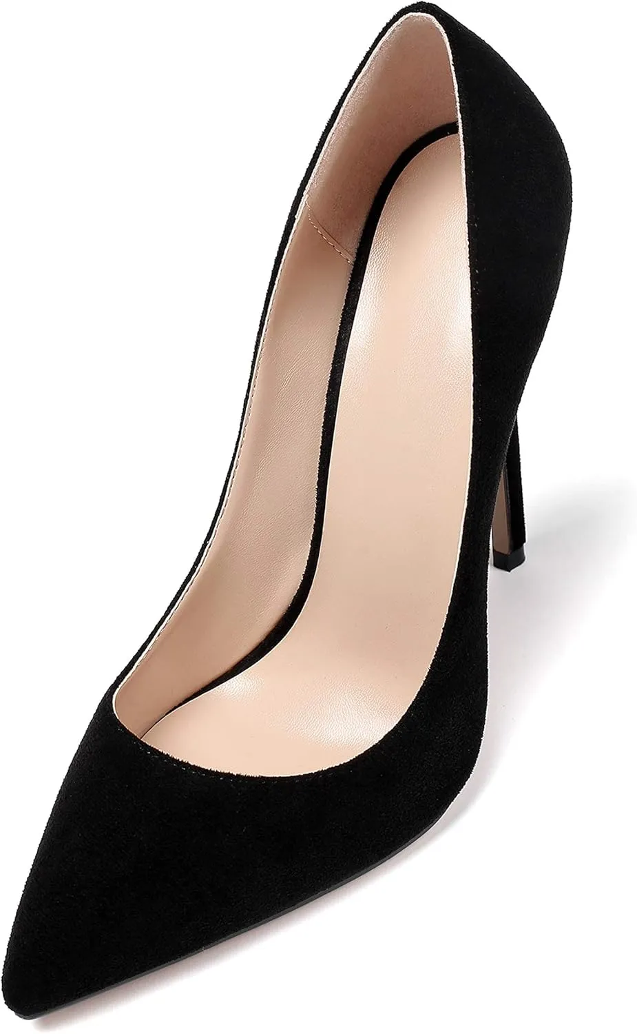 YODEKS Women's Stiletto High Heel Pumps Classic Pointed Toe Shoes Slip On Dress Shoes
