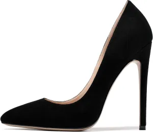 YODEKS Women's Stiletto High Heel Pumps Classic Pointed Toe Shoes Slip On Dress Shoes