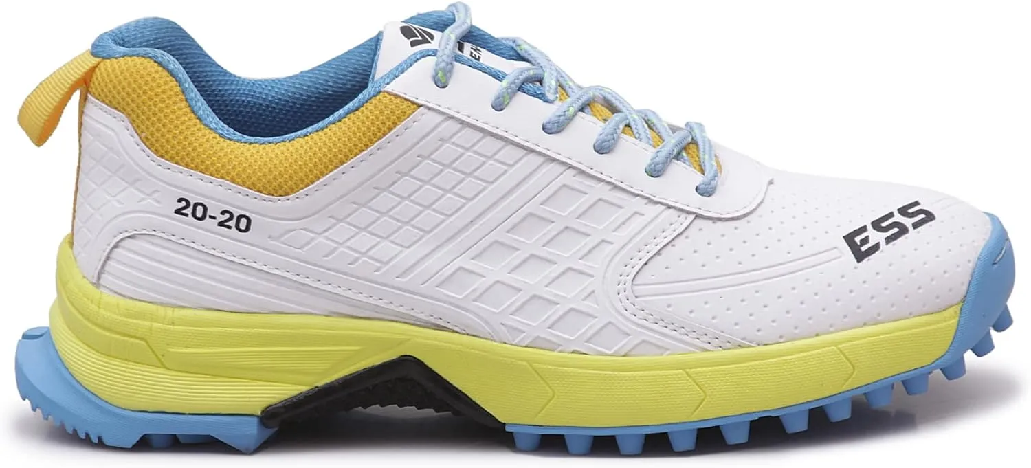 YOOGI ESS Star Cricket Shoes for Man's Rubber Spikes,Light Weight All-Rounder Professional Cricket Shoes