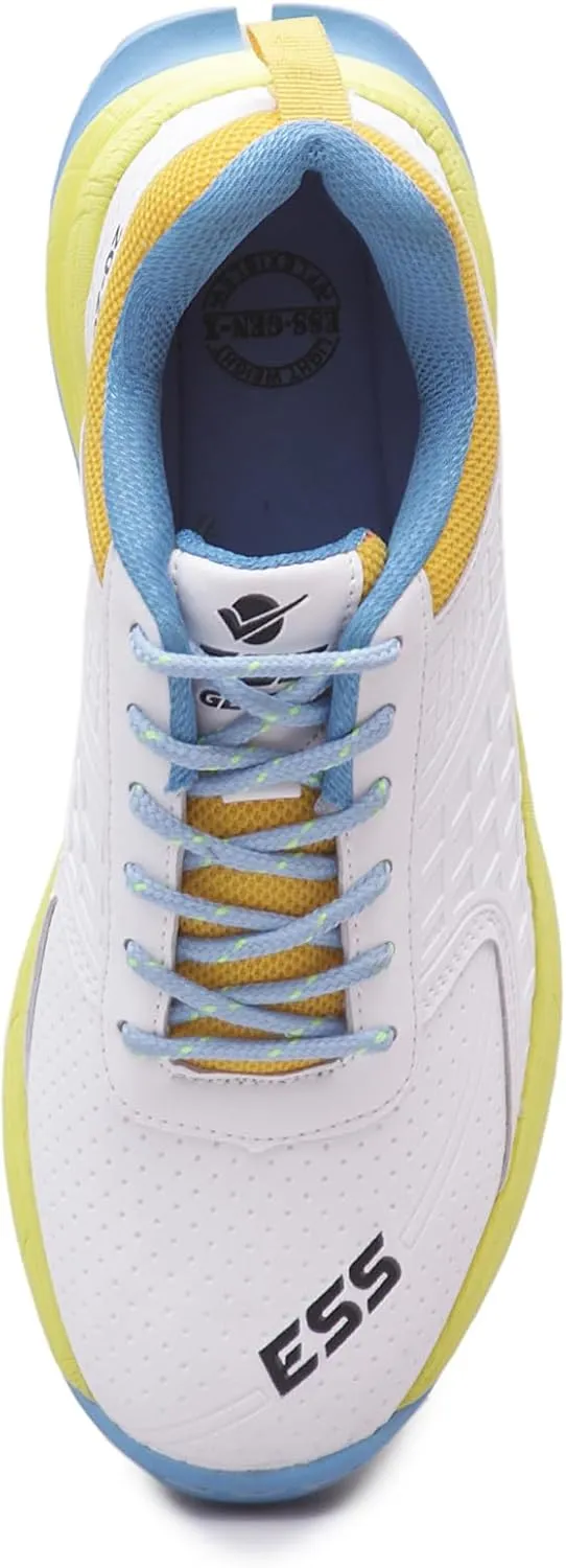 YOOGI ESS Star Cricket Shoes for Man's Rubber Spikes,Light Weight All-Rounder Professional Cricket Shoes