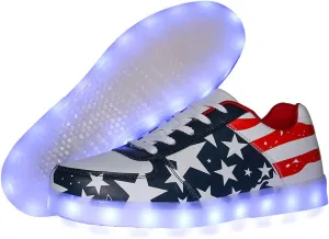 YuanRoad Unisex LED Light Up Shoes with USB Charging Glowing Luminous LED Sneakers