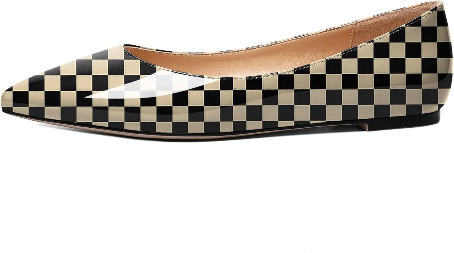 Zamikoo Flats Shoes Women, Pointed Toe Slip On Loafer Flats Shoes Pumps for Office Casual Dressy Comfortable
