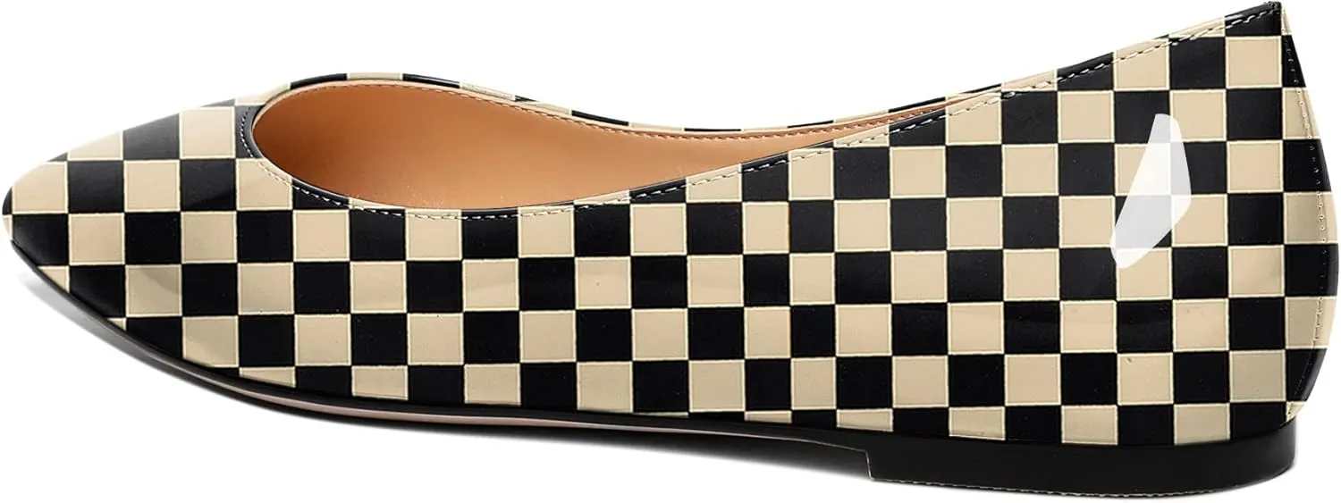 Zamikoo Flats Shoes Women, Pointed Toe Slip On Loafer Flats Shoes Pumps for Office Casual Dressy Comfortable