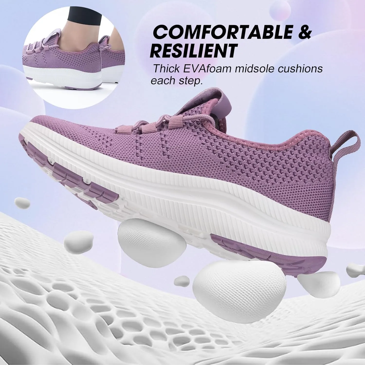 ZOVE Wide Toe Box Shoes Women Extra Wide Width Sneakers Ultra Light Road Running Shoes Non-Slip Tennis Sneakers Breathable Walking Athletic