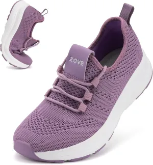 ZOVE Wide Toe Box Shoes Women Extra Wide Width Sneakers Ultra Light Road Running Shoes Non-Slip Tennis Sneakers Breathable Walking Athletic